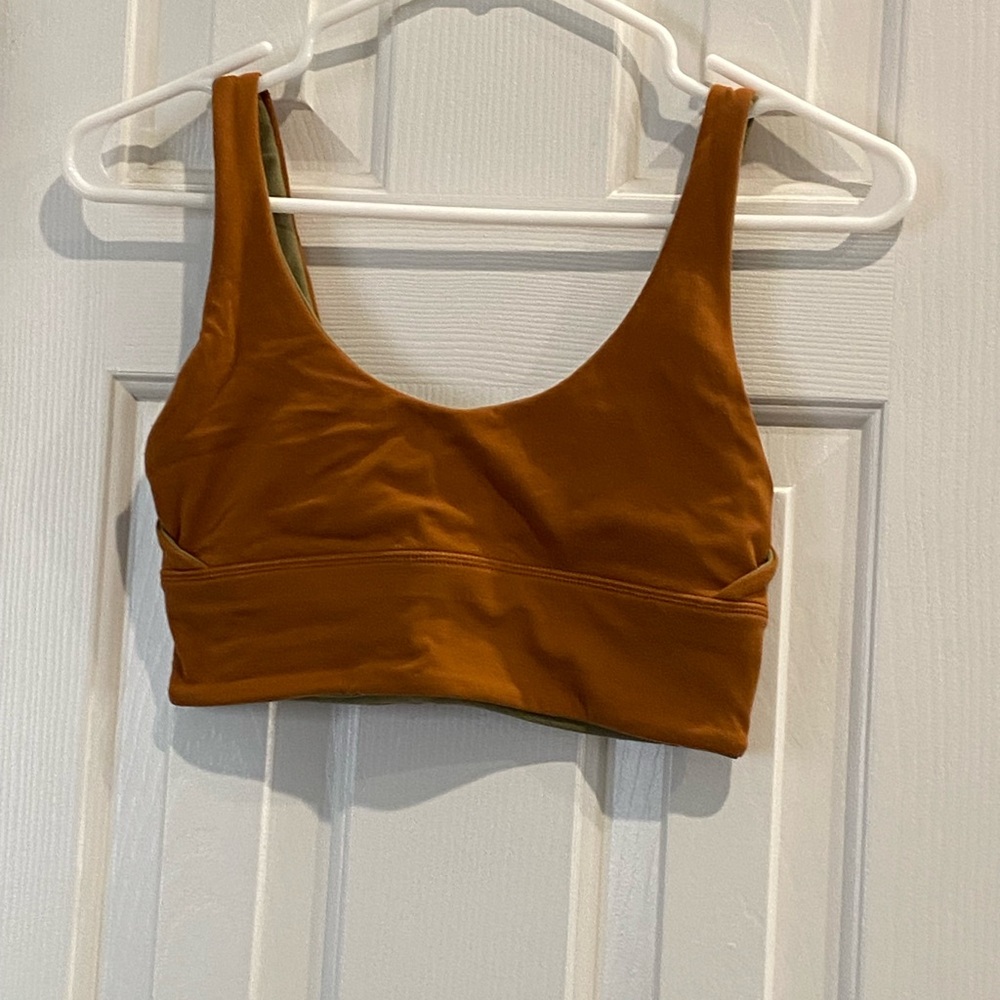Lululemon align Bra size 4 Reversible Green Butternut Brown 62368
